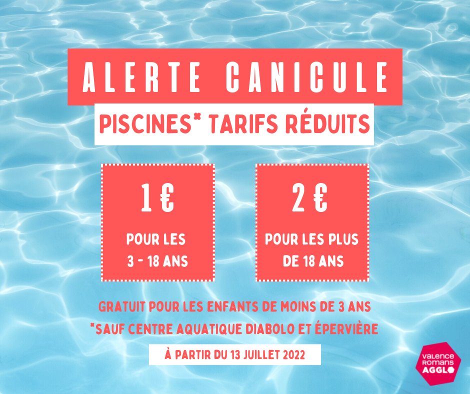 CANICULE I Les piscines de l’Agglo* passent en tarifs réduits le temps de l’alerte canicule : 1€ pour les 3 à 18 ans et 2€ pour les plus de 18 ans ➡ vu.fr/uoie, Le Petit Nice, Camille Muffat, Serge Buttet et Jean-Pommier.