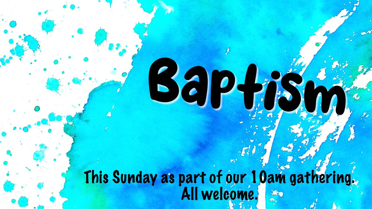 Join us this Sunday 
at 10am as we gather and celebrate together, 
including the baptism of two of our young people - come along to our Mount Street premises or if you can't watch online via youtube.com/battlebaptistc…