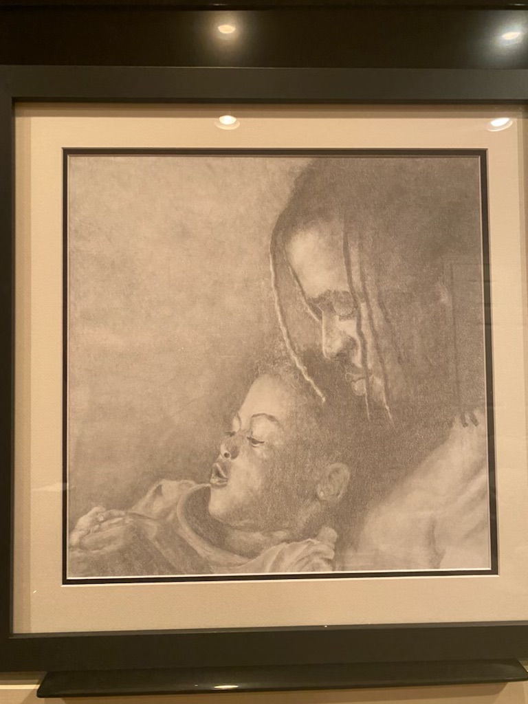 jasonbhood's tweet photo. Memphis artist @terhune_matt tapped into his artistic genius to put @jamorant and his daughter down in pencil. Lovely depiction of love and fatherhood here, and a much more important role for Ja than point guard! Now I just need one of Ja holding me :) https://t.co/6vuzUEsva3