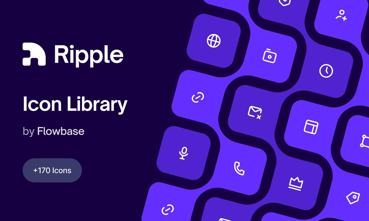 t_bekkers's tweet image. Meet the Ripple Icon Library ✨

100% FREE for Personal &amp;amp; Commercial use.

💬 Comment OR 🐦 Retweet and I&apos;ll DM you the pack tomorrow!

Includes 500+ Icons (Across 3 Styles) with new icons added regularly. Available in @figma &amp;amp; @webflow