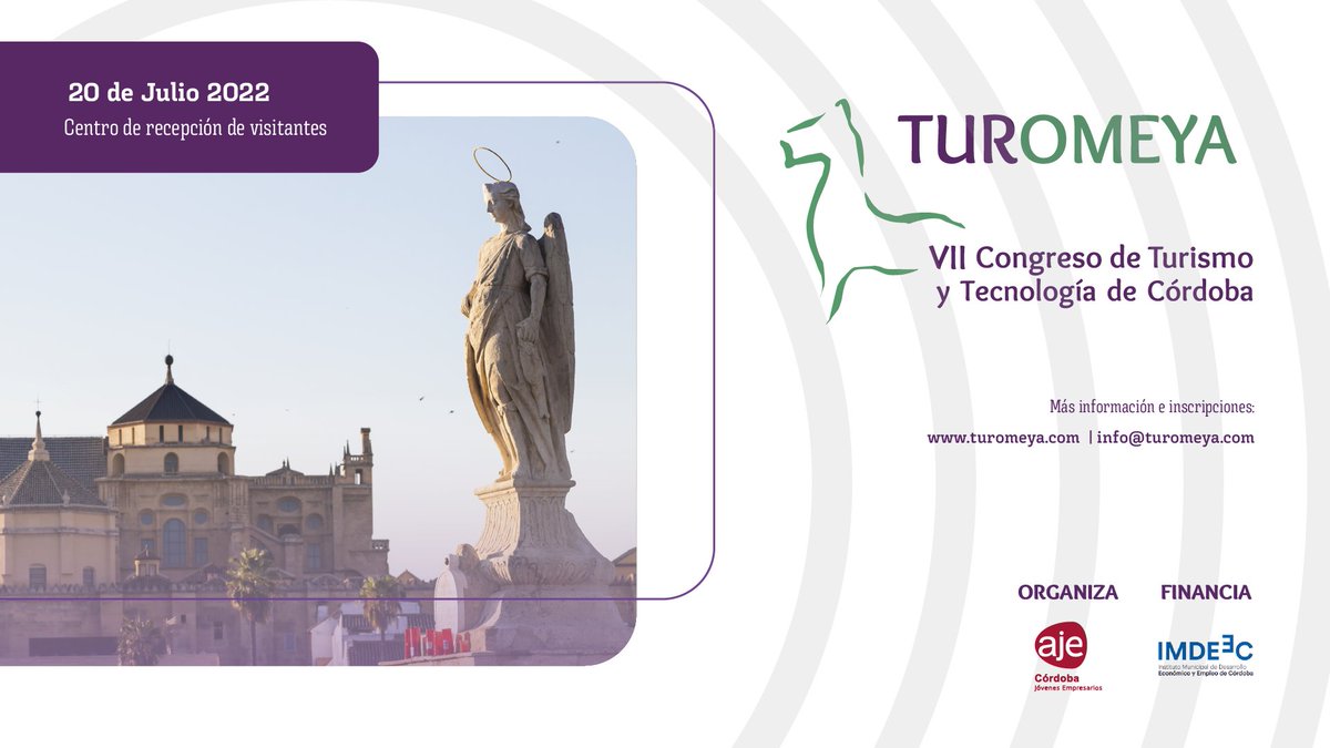 Te invitamos a que nos acompañes el próximo día 20 de Julio que celebramos el VII Congreso Turomeya, Congreso de Turismo y Tecnología junto al <a href="/imdeec/">Imdeec</a> 
Ven a conocer las novedades en el sector

Dinos que vienes!!
#TurOmeya2022