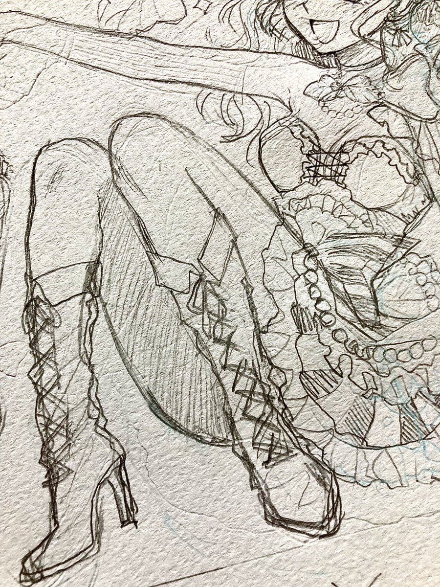 あと脚もそう このままの感じで上手く描けるといいな