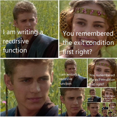 GAggarwal's tweet image. #Jokes #RecursiveFunction😂🤣
Ha Ha - When whosoever wrote the continuous loop or recursive function forgot to write the exit condition in the function