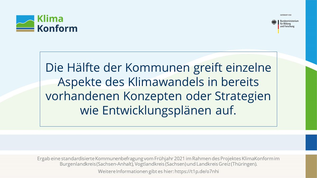 #Klimawandel und #Klimaschutz sind bereits ein Thema in vielen Entwicklungskonzepten von #Kommunen im #Burgenlandkreis, #Vogtlandkreis und #LandkreisGreiz. @LfULG <a href="/wigeo_jena/">Wirtschaftsgeographie Jena</a> @RegiKlim @BMBF_Bund #KlimaKonform #KommunenimKlimawandel