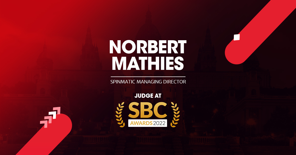 Norbert Mathies, Spinmatic Managing Director, returns to the judging panel at the #SBCAwards2022. 🎰⭐

The awards will take place on the final day of the #SBCSummitBarcelona, which #Spinmatic will be attending. 🚀
Stay tuned! 

@SBCGAMINGNEWS #spinmaticentertainment #sbcevents