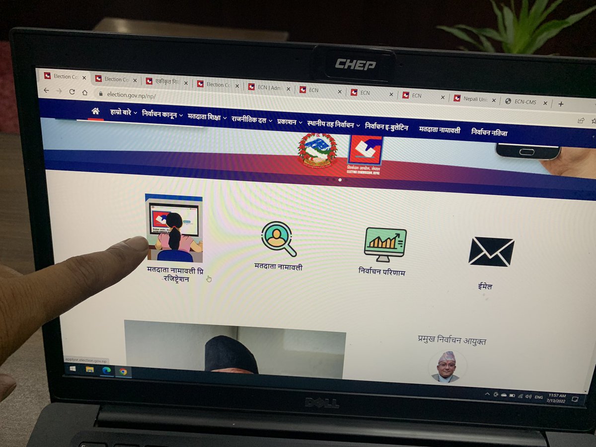 PShaligramJS's tweet photo. Piloting of online voter registration system is in operation from today in three district of Ktm Velly. https://t.co/6fyiPdX4wp