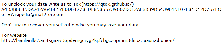 Amigo_A_'s tweet photo. A new article #BianLian #Ransomware (#Extortion #Group, #Doxware)
https://t.co/ZblVTBnZJT
Extension: .bianlian
Contact: Tor website, TOX, email
Supposed but unavailable sample.
Thank @Finch39487976 https://t.co/dd5m9bFtte