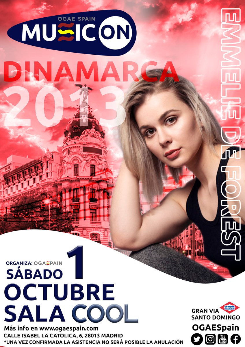 OGAESpain's tweet photo. Emmelie de Forest, ganadora de Eurovisión 2013 por Dinamarca, es la primera artista confirmada del OGAE Spain Music On. https://t.co/602soXL3b1 #Eurovision #eurovision2013 #esc2013 #Eurovision2023 #ogaespainmusicon https://t.co/q63vtuJk26