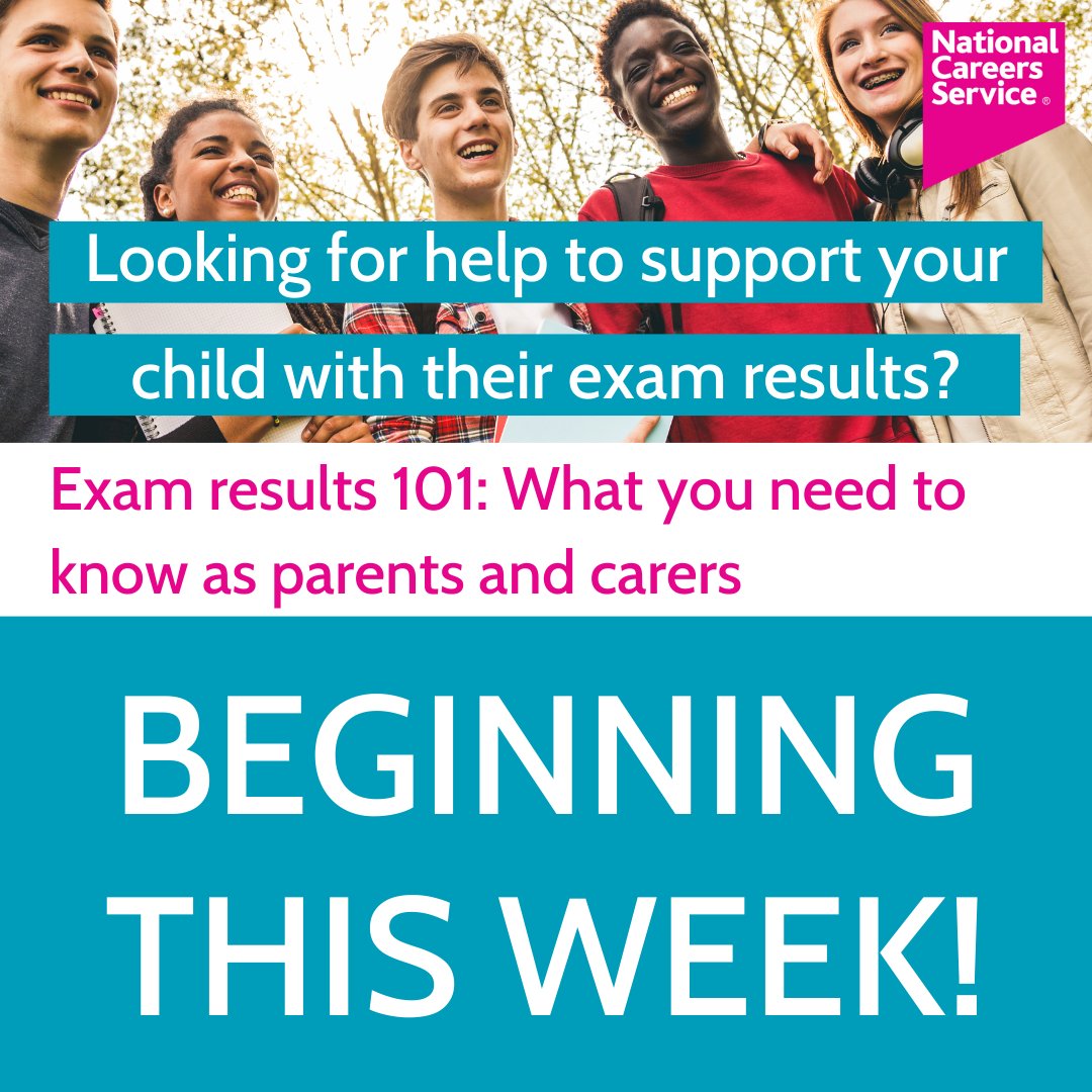 📣 Our #examresults webinars for parents start this week! 🚨 Kicking off on Friday with advice on: ▶️how to prepare for results day ▶️choices and exploring careers ▶️useful sources of info ▶️and time for Q&A Find your local event 👇 eventbrite.co.uk/e/exam-results… #parents #exams