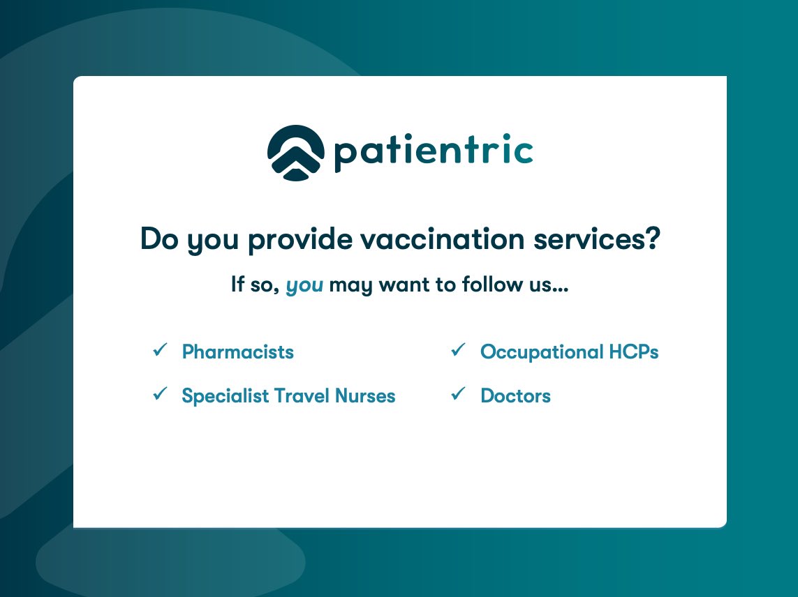 Do you provide #vaccination services? If so, let’s connect 💉