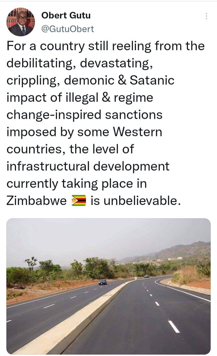 daddyhope's tweet photo. These are the funny things that I said would make me come out of my social media break.

If you are going to sing for your supper, do so without peddling lies that we can easily debunk.

ZANUPF zealot Obert Gutu “stole” a Nigerian road and lied that it was constructed by ED🤣🤣🤣 https://t.co/DJpBM8R8MO