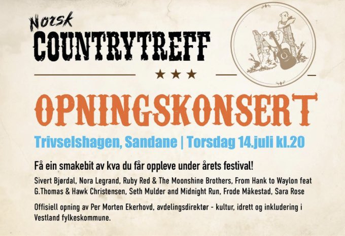 MidnightRunBG's tweet photo. Headed to Norway for the @NorskCountryTr festival! https://t.co/KT8fQKGIji