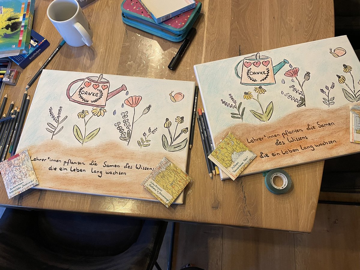 Letzter Schultag heißt auch Geschenke für die Lehrer*innen und abendliche Basteleinheit für die Elternsprecher*innen 😅