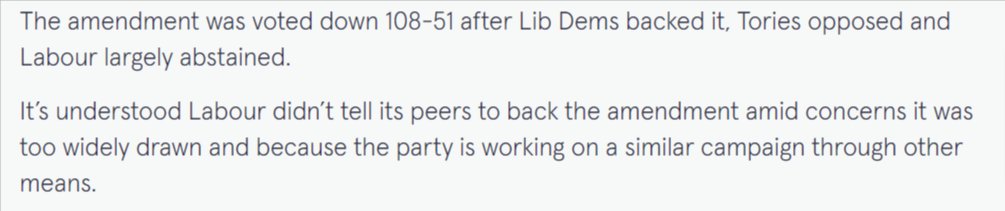 danhancox's tweet image. Apparently Labour whipped their Lords to abstain on extending free school meals to 1.3m poor children last night because the Lib Dem amendment was "too widely drawn" and dw because they might possibly do something to help starving children next time mirror.co.uk/news/politics/…