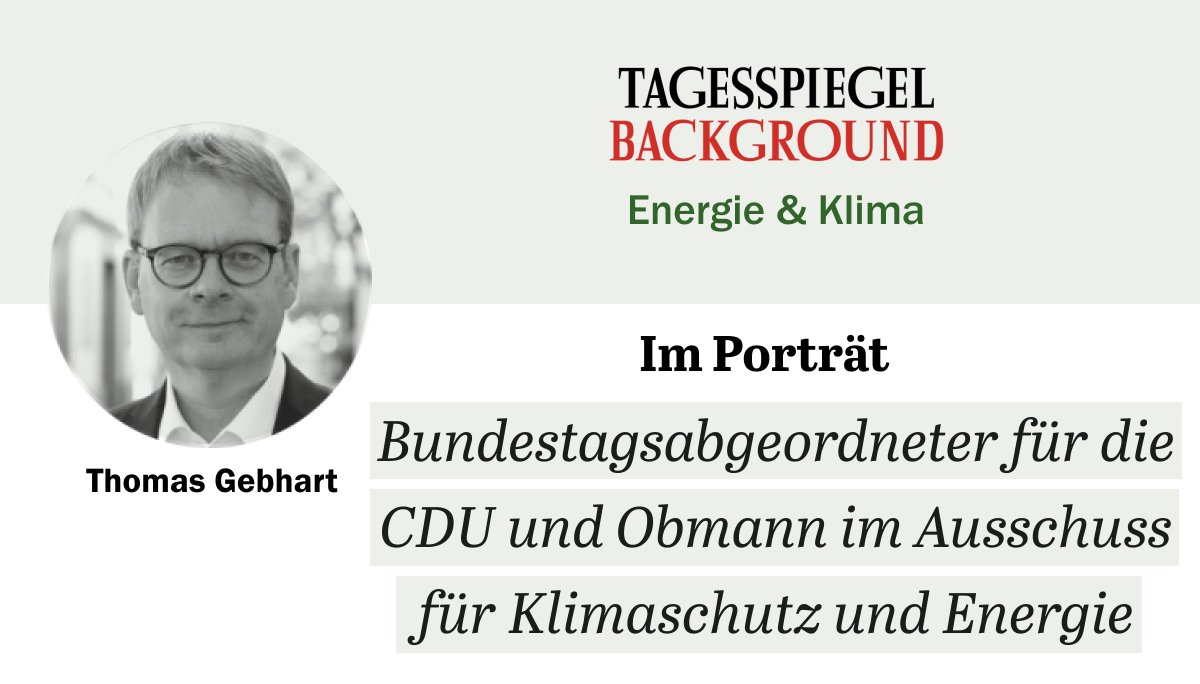 Heute im #Porträt: Nach seiner Zeit als Parlamentarischer #Staatssekretär unter Gesundheitsminister <a href="/jensspahn/">Jens Spahn</a> ist <a href="/thomasgebhart/">Thomas Gebhart MdB</a> zu alten Themen zurückgekehrt. Er ist Obmann im Ausschuss für #Klimaschutz und #Energie.
Jetzt lesen👉bit.ly/3yum1gw