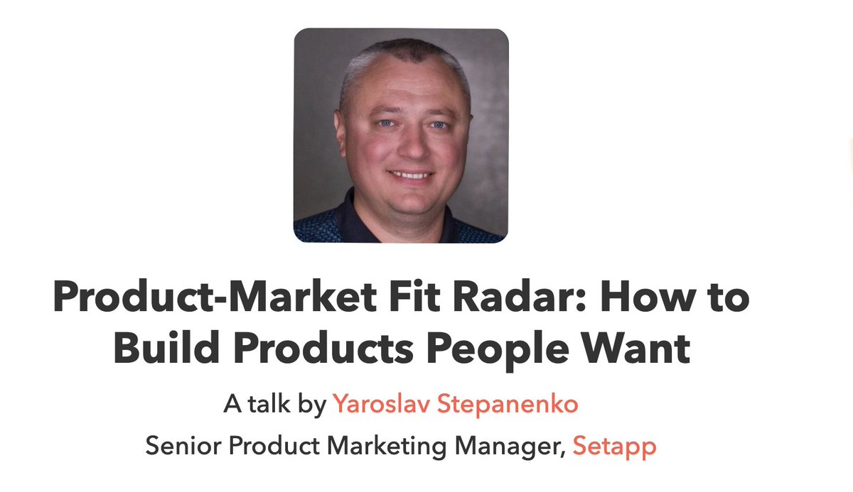 Want to know how to measure your product’s health? Come join my talk at the Product Marketing Festival by <a href="/PMMalliance/">Product Marketing Alliance</a> 

«Product-Market Fit Radar: How to Build Products People Want»

Free tickets here: bit.ly/3RqfU5T

#productmarketing
#marketing
#productmarketfit
