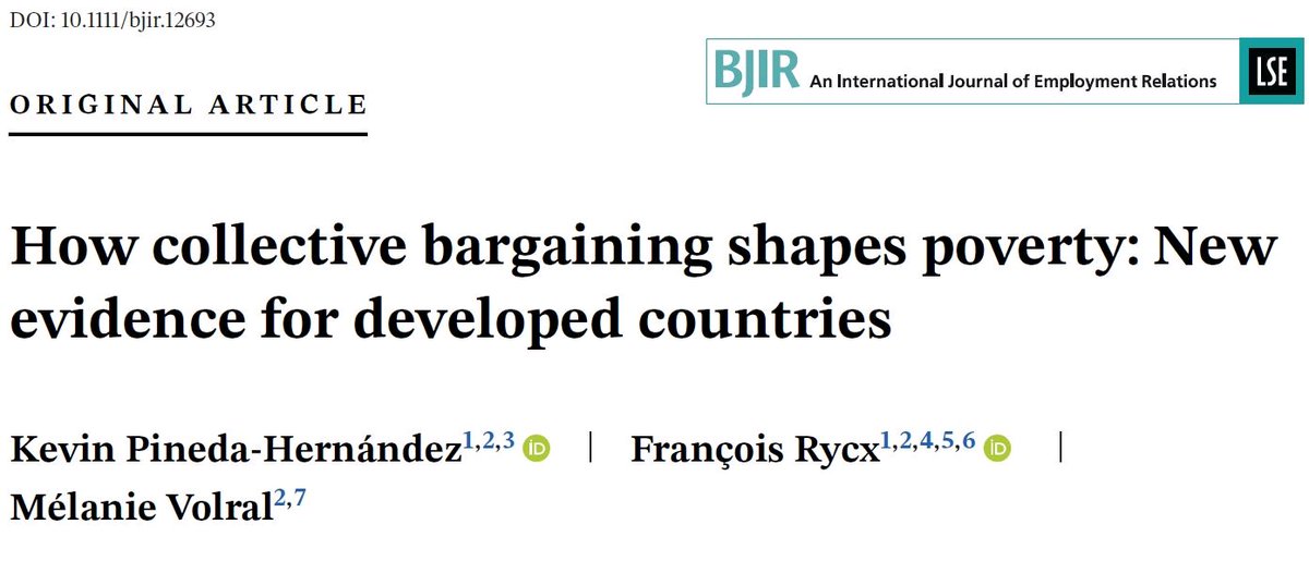 Kevinph30's tweet photo. I'm happy to share my first peer-reviewed article in the British Journal of Industrial Relations: "How collective bargaining shapes poverty: New evidence for developed countries".  https://t.co/QGAQ4qotpj

#OECD #economics #phdthesis #poverty #social #unions #IZA 
@Dulbea_Ulb https://t.co/4FUEpgoW3t