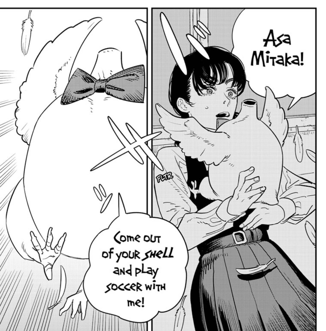 LJ_Hollywood's tweet photo. Thinking about the pun master 🐓🥚

#ChainsawMan #chapter98 https://t.co/9whwrh5KZq