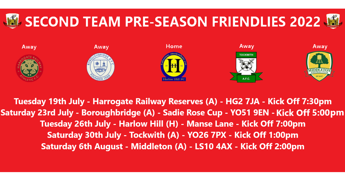 KnaresboroughFC's tweet photo. Reserves Pre-Season Fixtures Announced
https://t.co/TfFmrhjdlK https://t.co/nFOtOPzFsL