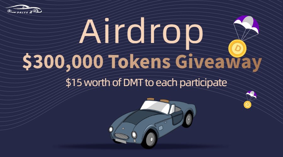 Airdrop_LC's tweet image. Drive2 (DMT) Airdrop

The rewards: $300,000 in $DMT Tokens
For completing all tasks: $15 in $DMT
Referral: $3 in $DMT

Airdrop Link: t.me/Airdrop_LC/580

Airdrop ends 20 July . Distribution of the reward 20 September

#LegitCommunity #Drive2 #Airdrop 

Good Luck