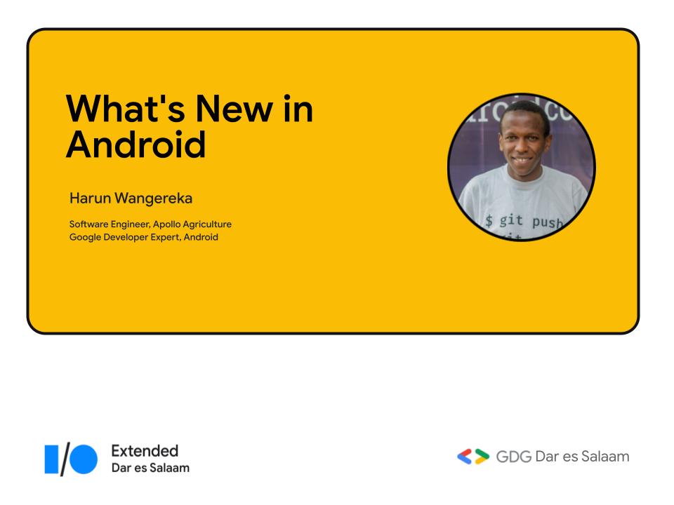 wangerekaharun's tweet photo. Excited to share that I'll be having a session at @GDGDarEsSalaam #IOExtendedEvent this Saturday and share What's New in Android from #IO22 https://t.co/rtl3pNAiH3