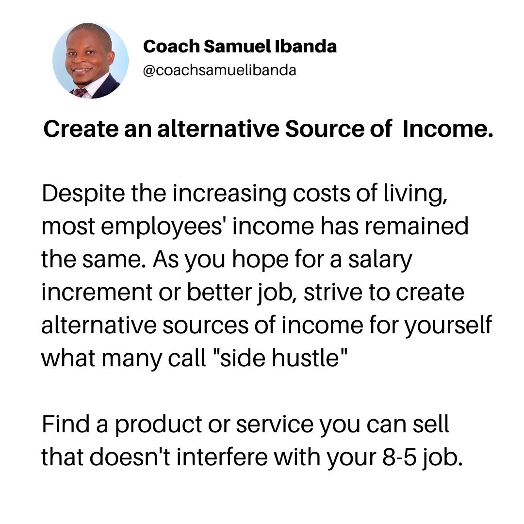IbandaSamuel's tweet photo. Do you have another source of Income outside your salary? If you employer gave you a notice of termination or pay cut, would you still be able to pay your bills?

If your answer is "NO", It is time to get started!

#money #investment #earnmorewithcoachsam  #linkendin  #moneycoach https://t.co/ImSJpcfboW