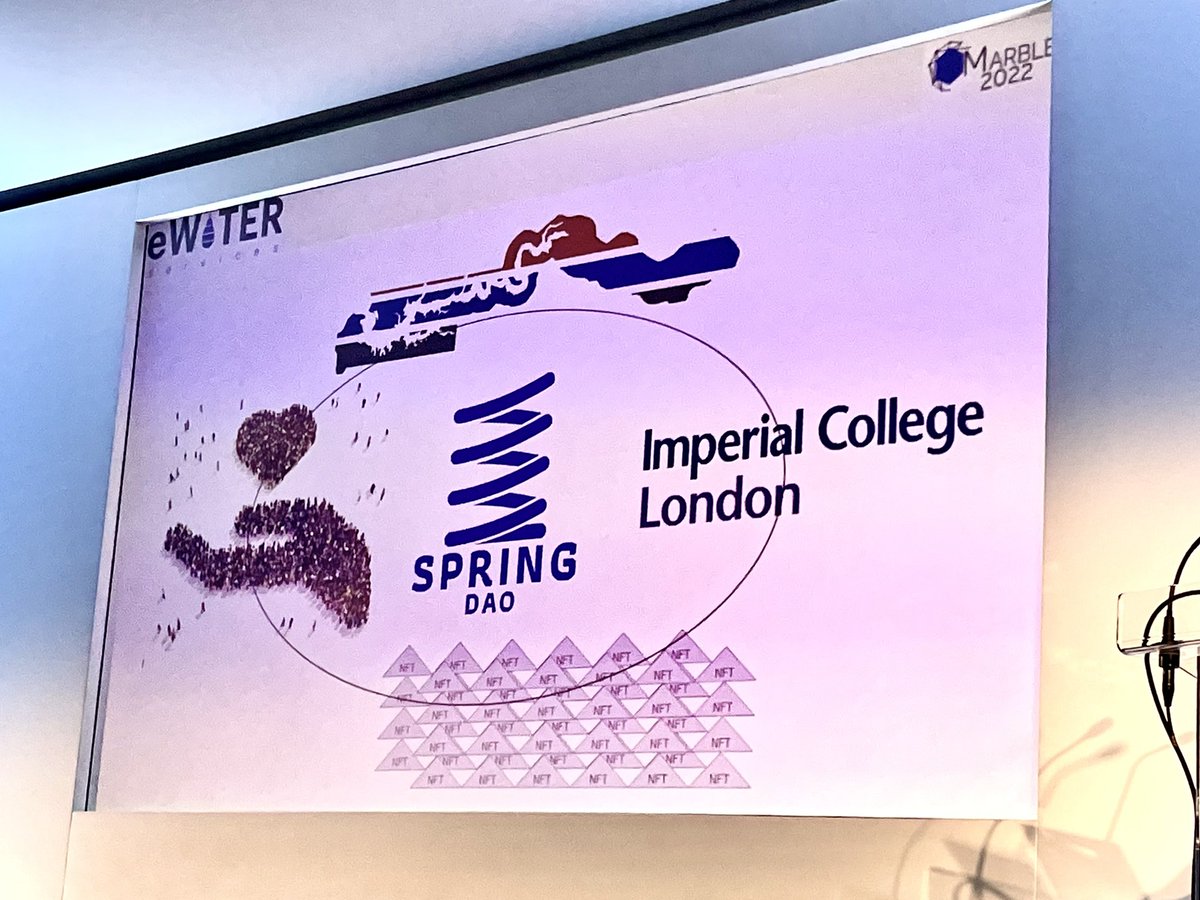 joelasiapacific's tweet photo. #MARBLE22: Spring DAO, an innovative project using tech for good. #Blockchain #NFT #WaterAccess #infrastructure #investment @imperialcollege https://t.co/weSTCTXHuV
