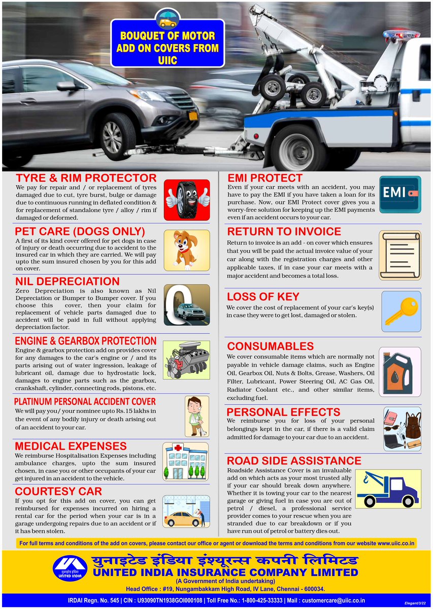 BOUQUET OF MOTOR ADD ON COVERS FROM UIIC