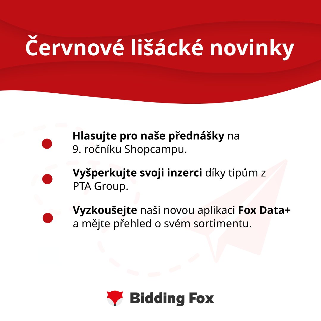 Právě jsme rozeslali pravidelnou várku Lišáckých novinek. 📯 

🔴 Přihlaste se k odběru a sledujte, co je u nás nového
bidding-fox.cz/newsletter