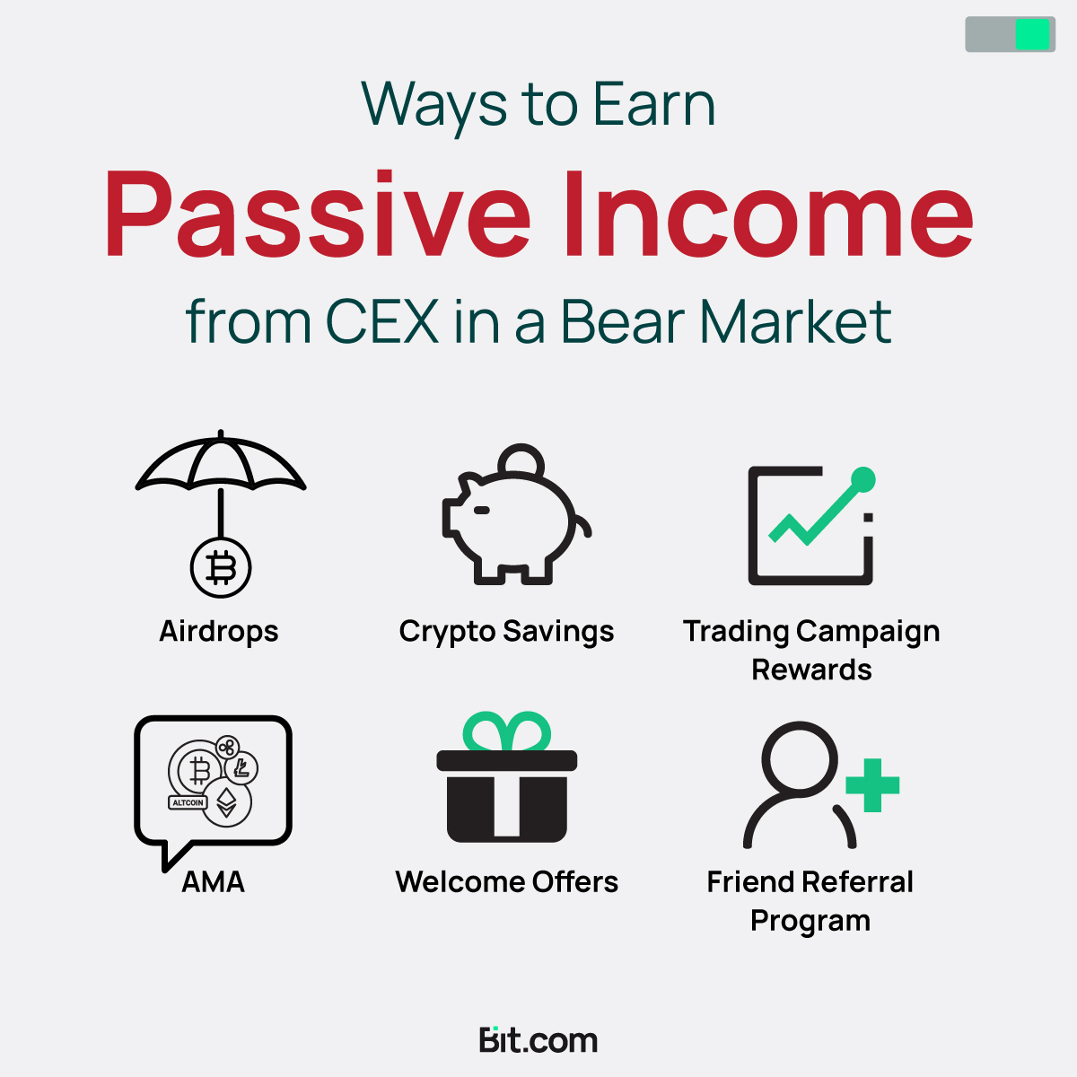 BITCryptoXchg's tweet photo. We have got you covered even in the bear market! ☂️
Learn about some tips to earn #crypto #passiveincome from https://t.co/cOTl24atgr 💡💰
#airdrop #cryptosavings #tradingcampaigns #AMA #welcomeoffers #friendreferral https://t.co/rwbzdhHhDK