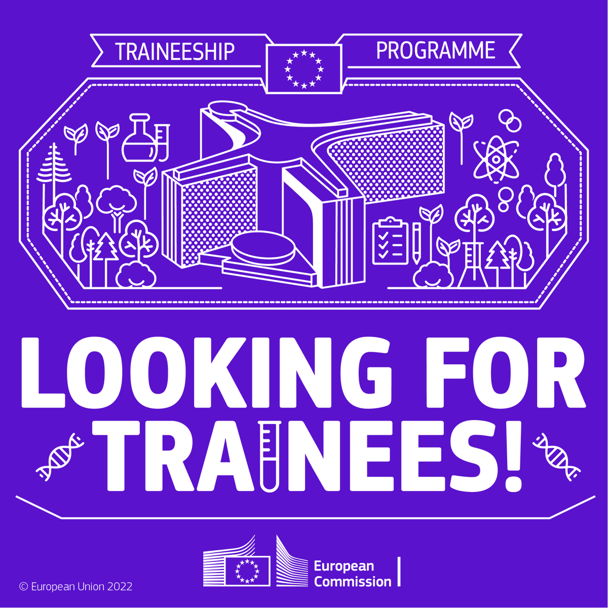EUErasmusPlus's tweet photo. ATTENTION❗️

We are still looking for trainees join the March-July 2023 promotion of the #EUTraineeship!

🎓If you're a university graduate 
🗣️If you have good knowledge of two EU languages
this is a sign for you!

Apply NOW to the @EU_Commission traineeship!

Before 31/08❗️