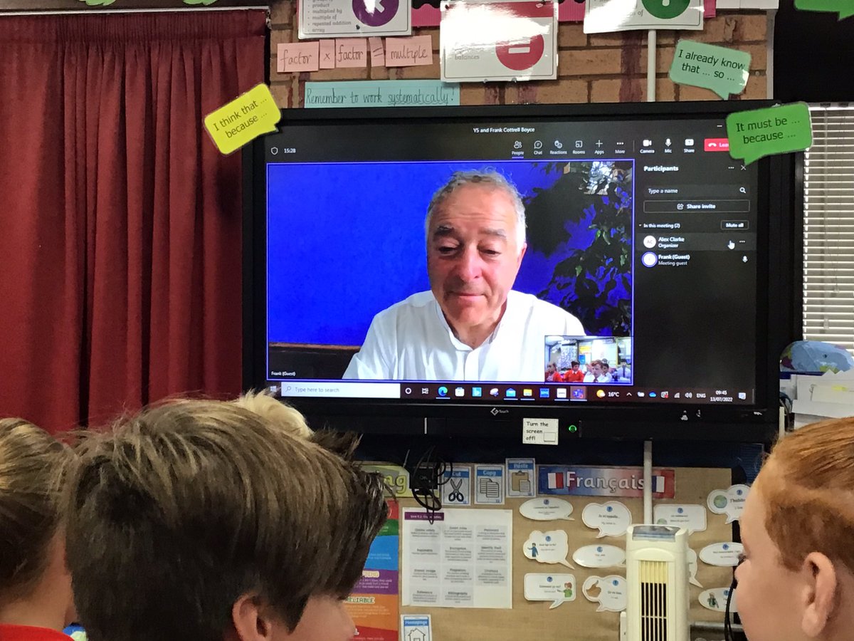 Thank you @frankcottrell_b for meeting us virtually this morning. We had a great time and can’t wait to find out what happens in ‘Millions’ when we finish it this week. 😀 Thank you also to Ben Winstanley for organising this great experience! #acpsenglish