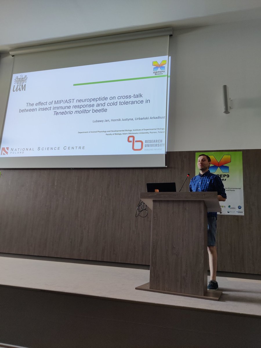 We kick back in with another talk from Jan Lubawy, this time on the effect of neuroptides on cross-talk between insect immune response to cold tolerance!

#ISEPEP9