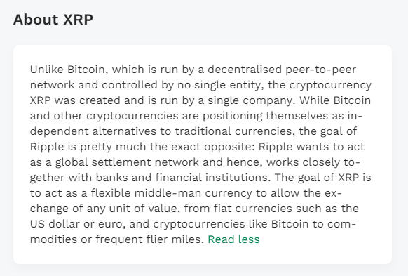 BlockchainLimey's tweet photo. I can't believe it is 2022 and @bitpanda still can't get #XRP info correct. Firstly they name it @Ripple on their list of #crypto and secondly have the worst explanation of it that I have seen on any exchange?? ...
#sortyourselfout #itsnothard #basicfacts #DYOR https://t.co/KBXHjXuXfr