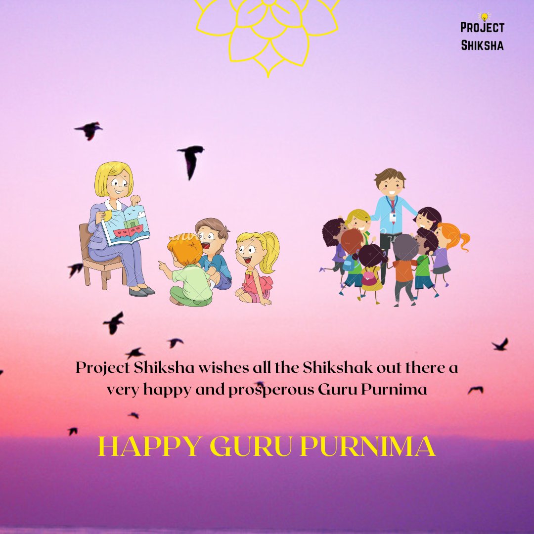 ProjectShiksha's tweet photo. On this occasion of Guru Purnima, Project Shiksha thanks and honours every Shikshak, who has contributed towards society and helped us build India Ki Shiksha

Happy Guru Purnima to every Shikshak out there!

#shikshatrainors #projectshiksha #education #Indiakishiksha https://t.co/qvgcEnj6QT