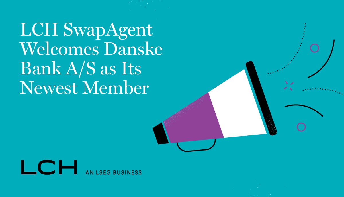 LCH_Clearing's tweet photo. We are delighted to welcome @DanskeBank_DK as an #LCH #SwapAgent member, strengthening our partnerships in the Nordics and extending the processing, margining and settlement benefits of #LCH #SwapAgent across bilateral OTC #derivatives markets. Learn more: https://t.co/chdcCNSV7v https://t.co/5fXSQutWaM
