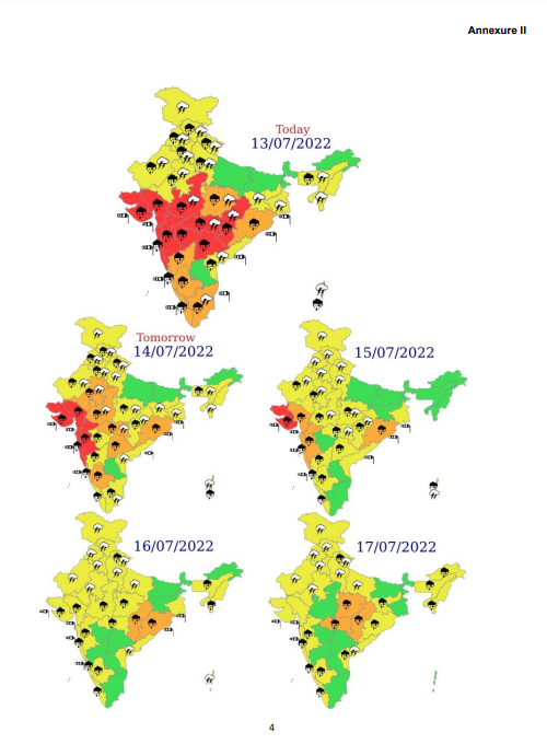 ndtv's tweet photo. #WeatherHighlights | Intense wet spell likely to continue over West coast, Central and adjoining Peninsular India till July 14, to decrease thereafter: India Meteorological Department https://t.co/BsaM2D1LyW