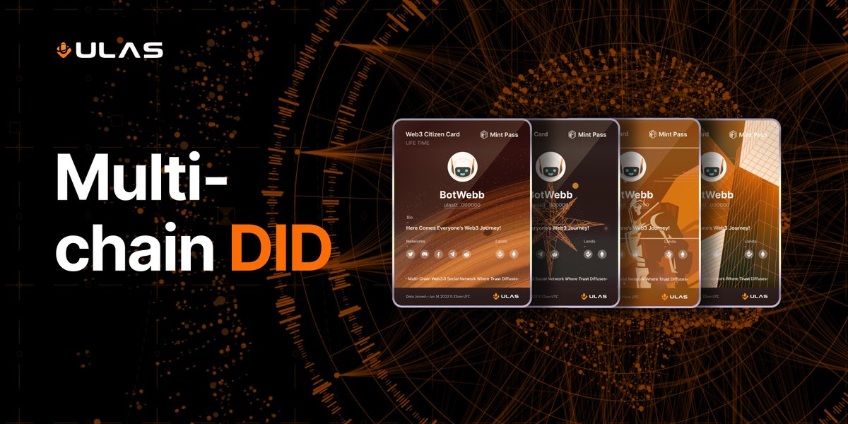 ulas_network's tweet photo. 💰 Let your #social data make money for you, you need a multi-chain #DID first.

🔥Can't wait to have your own DID on #ULASNetwork? 

🚀Claiming DID will be available this week 

👇Join our discord to get more info: 

https://t.co/6jB6wL3bSh https://t.co/WzJm1Gj0pV