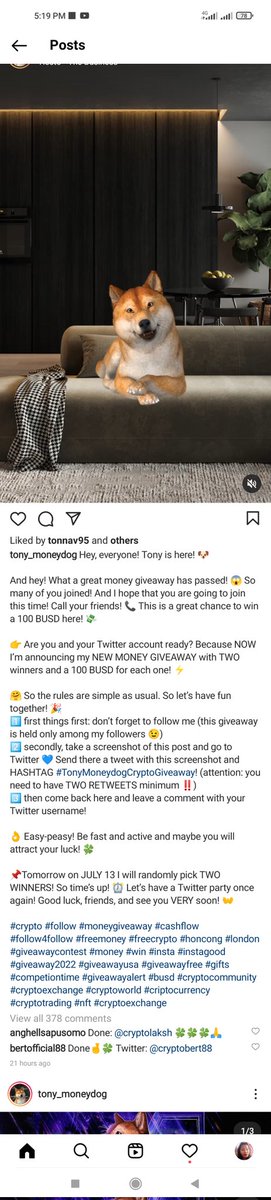 claim_it84's tweet photo. #TonyMoneydogCryptoGiveaway https://t.co/HcXoCVFNco