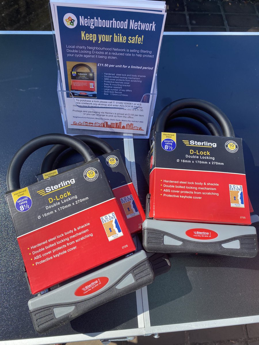 NNetworkHull's tweet photo. We are at Ennerdale Leisure Centre today,
10am til 2pm, offering cycle security advice, selling
gold secure cycle locks and marking cycles on Bike
Register.
Get your cycles marked for free today!!
@HumberbeatHULL
#cyclesecurity
#bikeregister https://t.co/rfLVGZcniI