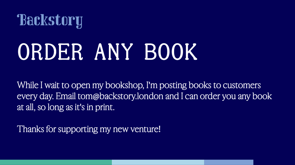 Did you know I can order (pretty much) any book at all for you? I even pay tax! Challenge me today...