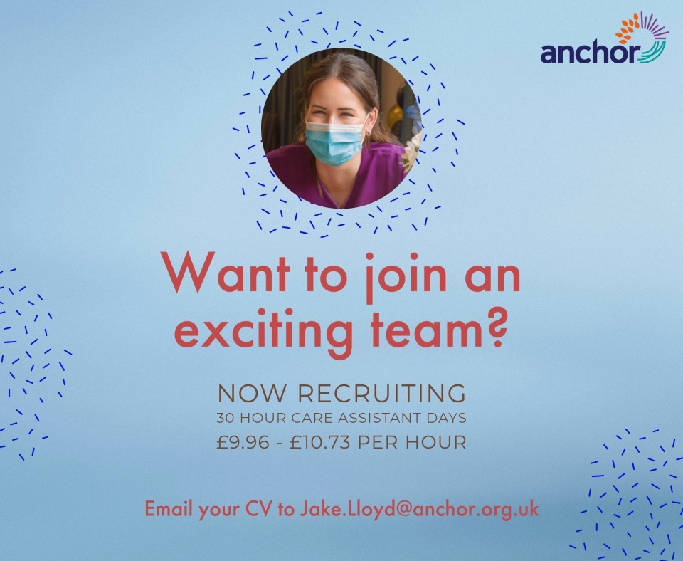 AH_Sandstones's tweet photo. Join us as a Care Assistant to make a positive difference to the lives of older people. You'll be responsible for caring for people with a wide range of needs. 

Shifts: Day Time
Contracted Hours: 30 Hours 
Rate of Pay: £9.96 - £10.73 per hour https://t.co/7evjOIaJfC