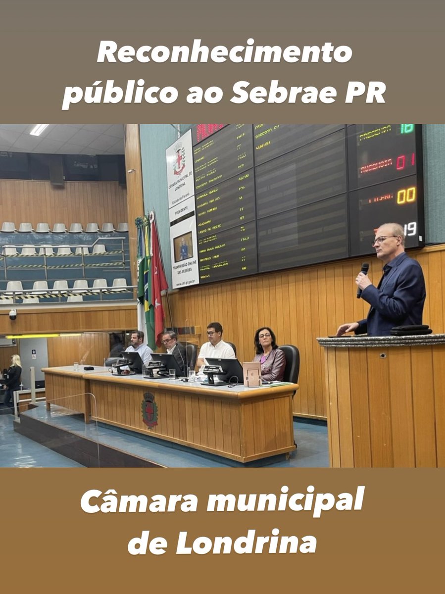 JulioAgostini1's tweet photo. Reconhecimento da camara@municipal de Londrina ao Sebrae https://t.co/lPdEprOpaE