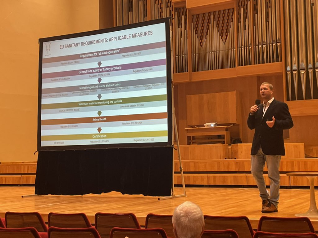 What a fantastic start to day 2 <a href="/AASA5/">Aquaculture Assoc.</a> #Aqua2022. Special mention to @GeorgeB70772144 &amp; @EttienneHindrichsen for their great presentation. Our audience of government representatives, thought leaders, researchers &amp; students confirmed the need &amp; relevance of our compliance roadmap.