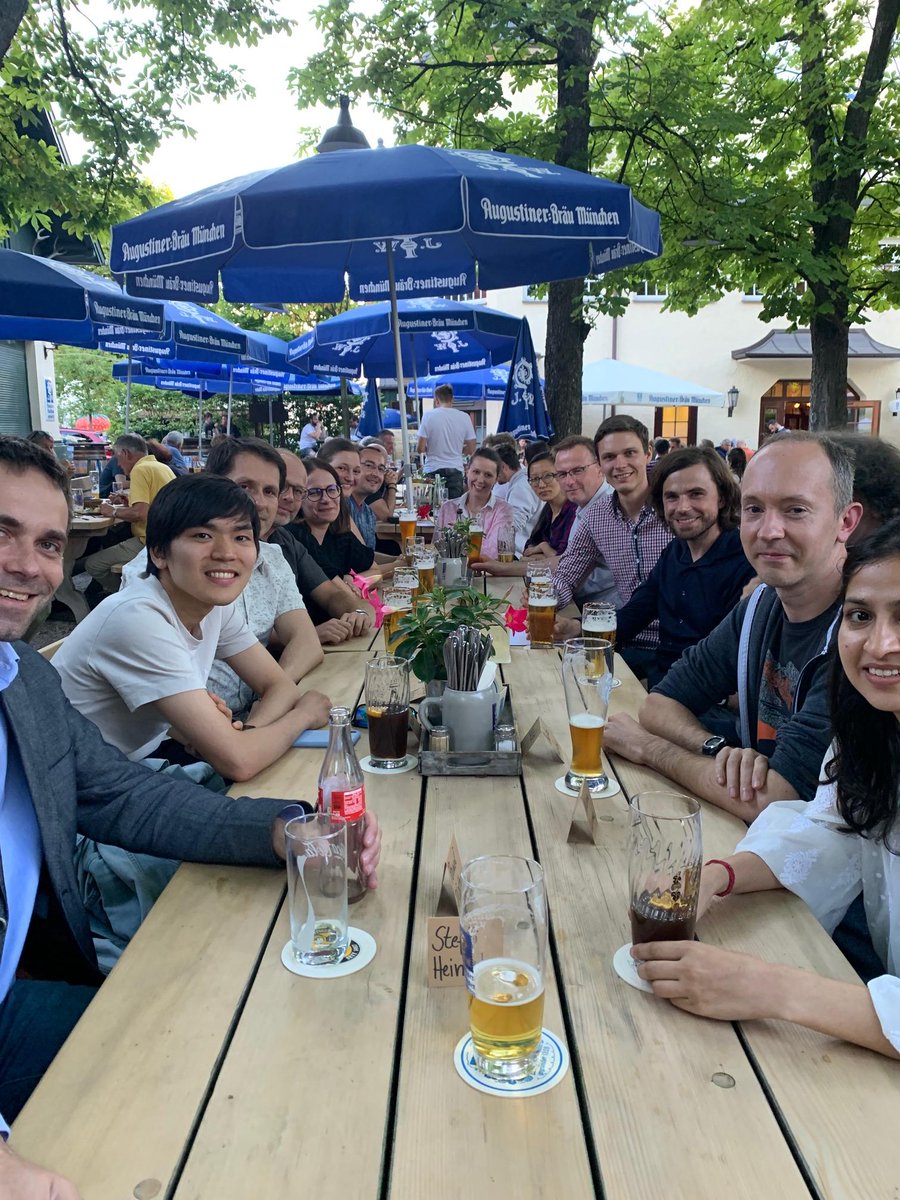 Yesterday, after an inspiring day full of discussions and scientific exchange <a href="/labs_mann/">Matthias Mann Lab</a> and in the research group of Ralf Jungmann, the leaders of the Polish #DioscuriCentres, together with researchers from our institute and the <a href="/MPIforBI/">MPI for Biological Intelligence</a> let the day end in a relaxed way. 🍻