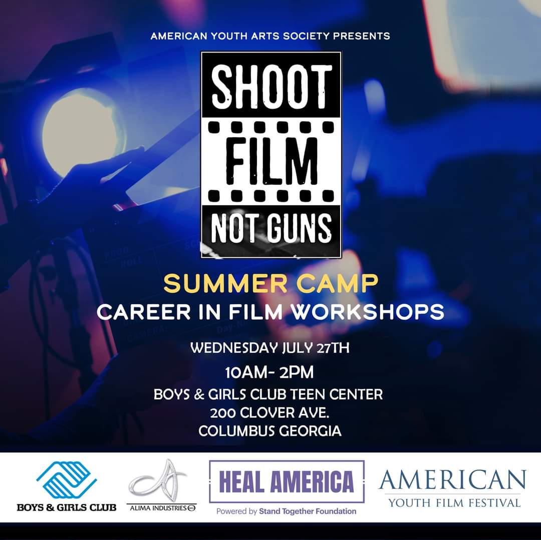 FilmGuns's tweet photo. #ShootFilmNotGuns joins forces with #HealAmerica to impact the lives of our youth and give them a #FUTURE. If you would like to host an event in your city, please text 'HOST" to 404.558.3036 #Atlanta #Dallas #Louisville #Carolinas #Florida 
#SummerOfHealing #SummerofHealingATL https://t.co/lUzMpuAh45
