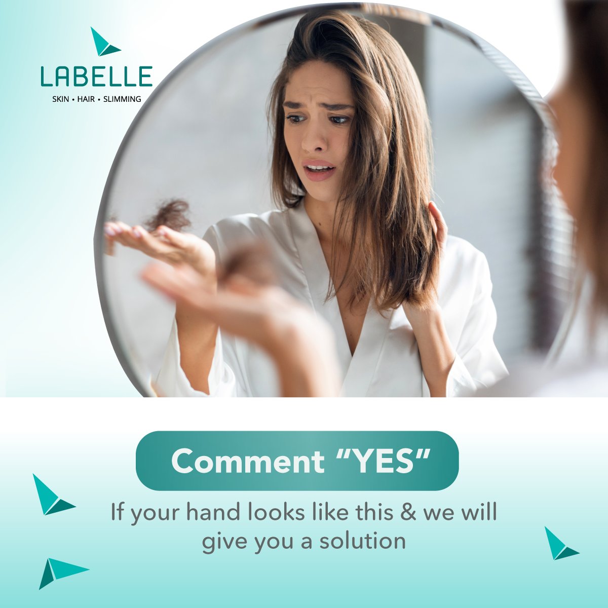 labelleclinics's tweet photo. WOAH! How did that happen? 😱
Ever wondered this after running your finger through your hair and a bunch of hair just falls off?
Comment "YES" if you want to eliminate this problem.
#LabelleClinics #HairfallSolution #HairfallTips #Nohairfall #BangaloreHairClinic https://t.co/szAUi4vqsS