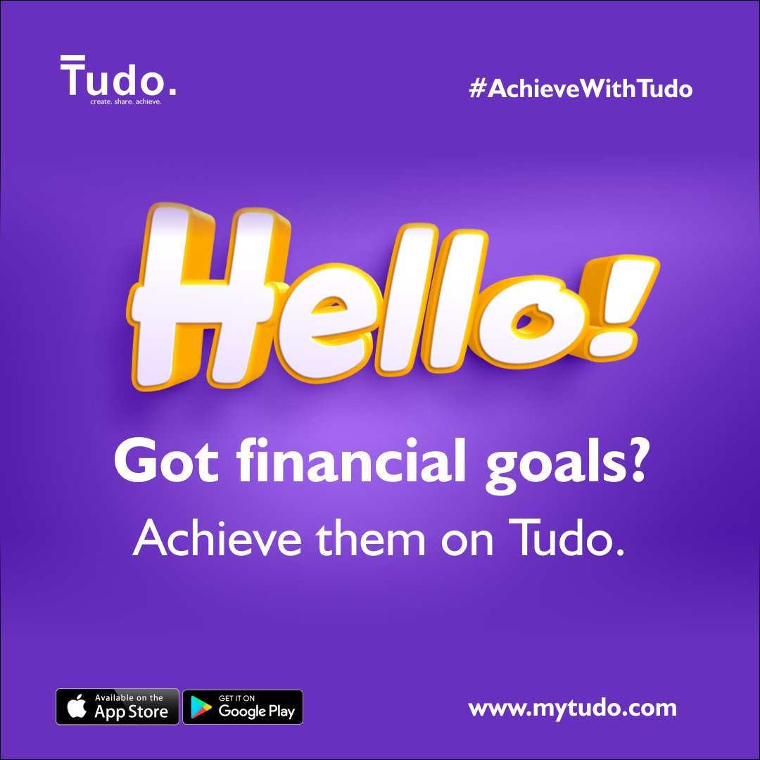 MyTudoapp's tweet photo. Got financial goals to achieve? You can achieve them on MyTudo.
Create a personal or group financial goal with friends and family today. 

#financialgoals #FinancialFreedom #financialindependence King of Boys https://t.co/XIY2ktWijy