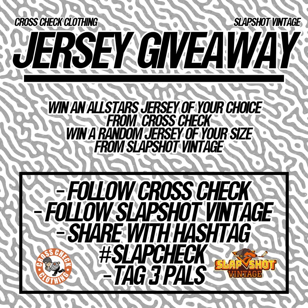 slapshotvintage's tweet photo. We've teamed up with our boys @crosscheckuk to do a joint giveaway for you lovely lot
you can win an @ukfallstars of your choice, and an NHL mystery box of your size 👊
Follow the rules, you're in. 1 Person to be chosen at random from the hashtag, Saturday @ 9am - GLHF! https://t.co/sHB6jmSycm