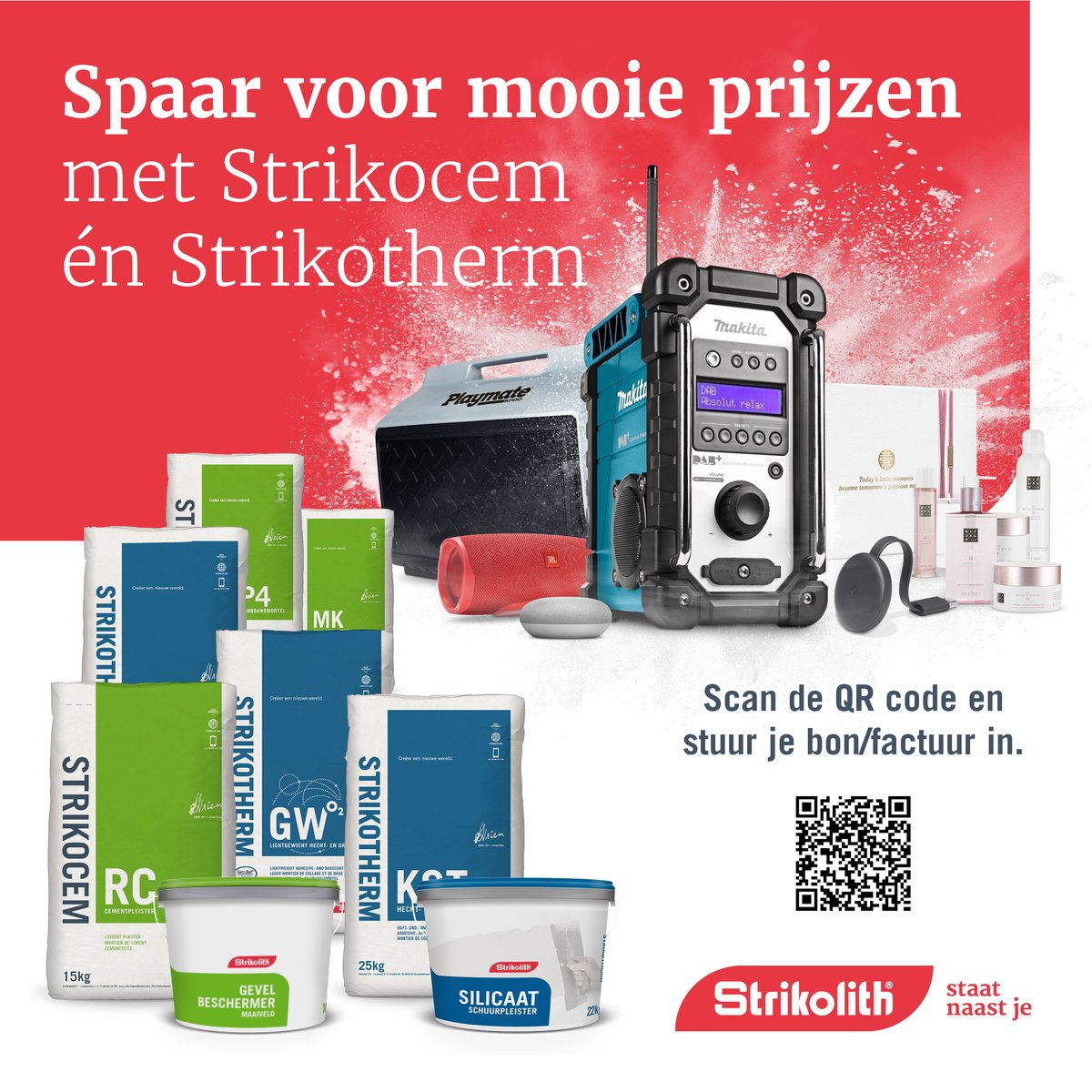 𝐒𝐩𝐚𝐚𝐫 𝐣𝐢𝐣 𝐚𝐥 𝐦𝐞𝐞?
Spaar voor leuke cadeaus bij aankoop van diverse Strikocem of Strikotherm aankopen! Scan de QR code of klik op de link om je facturen in te dienen!

Link: sbj.promo/strikolithloya…
